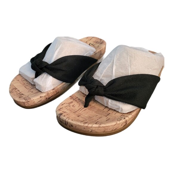 Life Stride 2.0 Happy Sandals Size 5 1/2 Black NWT Cloth Strap Comfort IOB - Picture 2 of 7